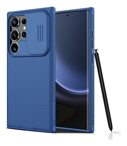 Funda Con Protector De Camara Para Samsung S24 Ultra Azul
