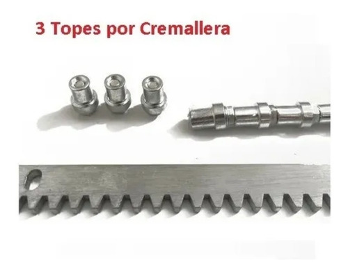 Imagen 2 de 2 de Pack 4mt Cremallera Metalica Portones Electrico / Pormatic