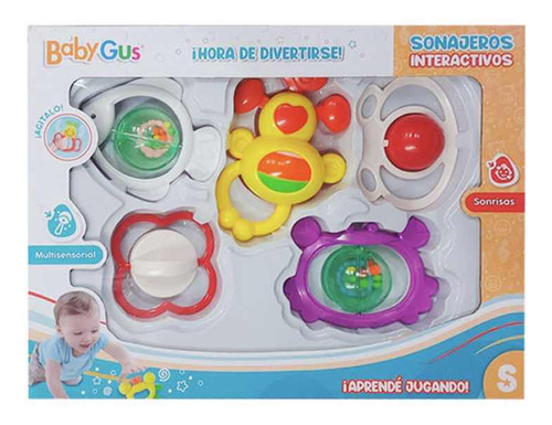 Baby Gus Set Sonajeros Interactivos X6