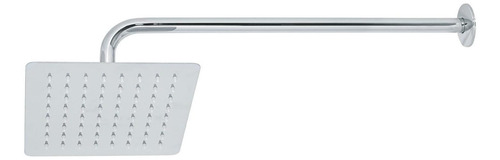 Regadera Cuadrada 8', Acero Inox, Con Brazo, Cromo, Túbig, F
