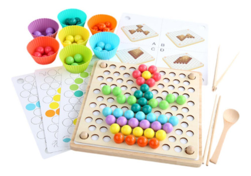 Juego De Mesa De Boads De Madera Educación Temprana 3 En 1