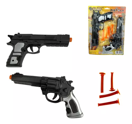 Kit Com Duas Armas Brinquedo Crianças Lança Dardos Infantil