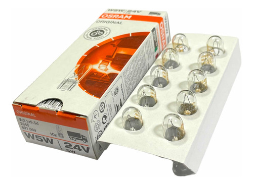Caja 10x Foco Halógeno Industria Camiones Osram 24v 2845 W5w