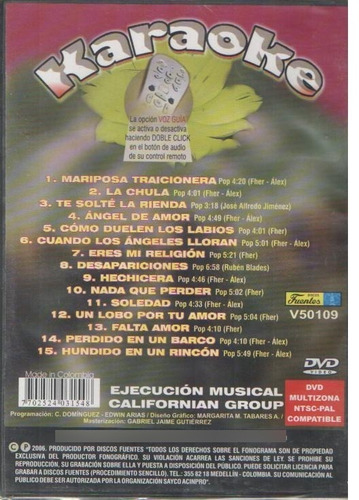 Legoz Zqz Dvd - Karaoke Para Cantar Como- Sellad - Ref- 1054