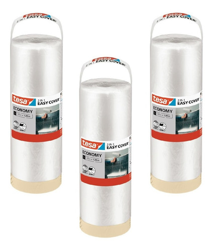 Imagen 8 de 9 de 3u. Cobertor Protector Easy Cover Tesa- 2en1- Film 33m+cinta