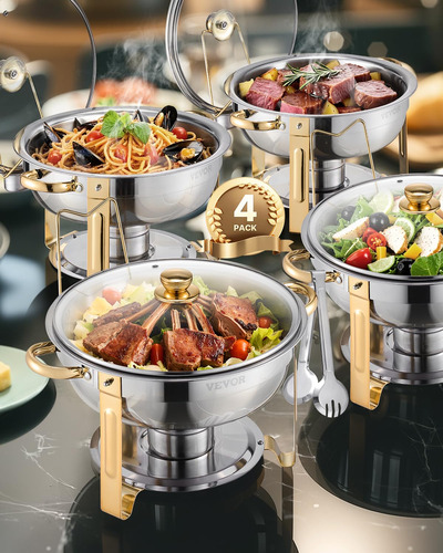 Juego De Platos Para Buffet Hafing Dish Vevor, 5 Litros, Paq