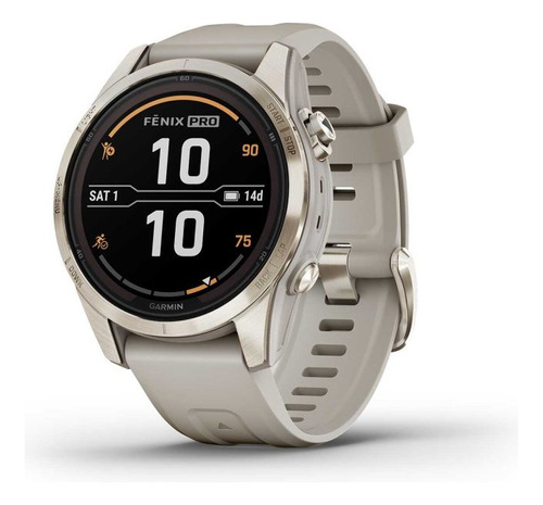 Garmin Fenix 7s Pro Zafiro Solar, Dorado Claro/arena 42 Mm