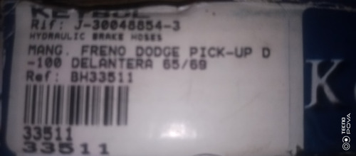 Manguera De Freno Delt 33511/ Dodge Pickup D-100 65/69