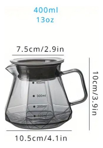 Tetera 400ml Te Hierbas Vidrio Resistente Calor/frío