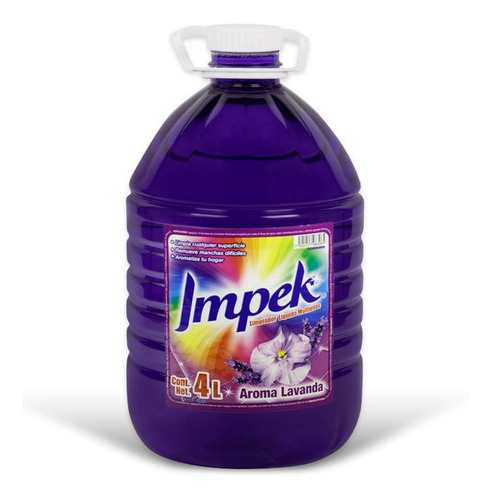 Imagen 2 de 2 de Limpiador Multiusos Lavanda Impek, 4l