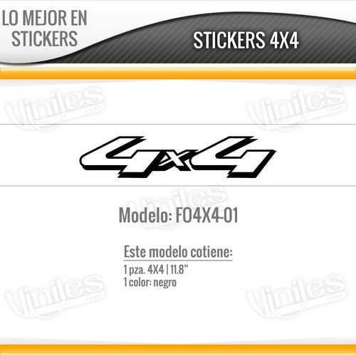 Calcomania Sticker 4x4 Ford, Gm, Chevrolet, Nissan, Dodge