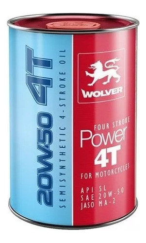 Aceite Wolver Four Stroke Power 4t 20w50 X1lt
