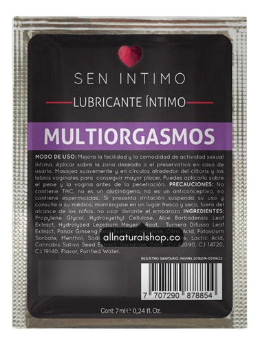 Multiorgasmos Sen Íntimo 7ml