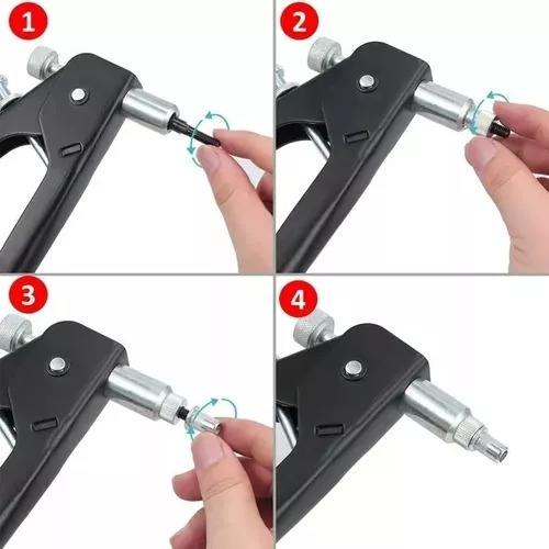 Kit Remachadora Tuerca 86 Piezas M3 A M8 Remache Ciego