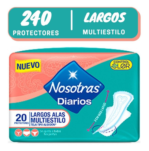 Protectores Nosotras Largos Multiestilo 240 Uds
