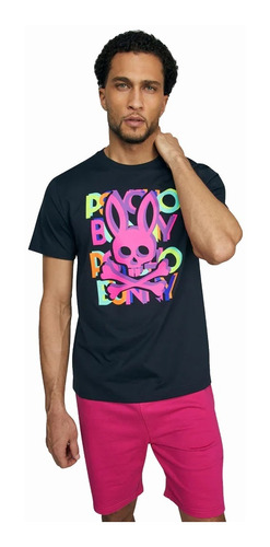 Playera Psycho Bunny - Mens Hudson Multicolor - Original