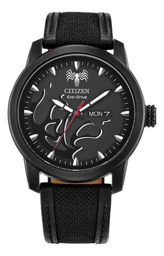 Reloj Citizen Eco Drive Marvel Venom Bm8477-04w Original Color de la correa Negro Color del bisel Negro Color del fondo Negro