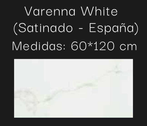 Disu Porcelanato Varenna White Satinada 60x120 Español Rect 
