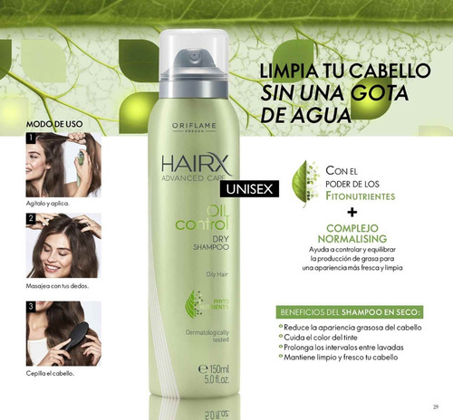 Shampoo En Seco Hairx Advanced  150ml Oriflame