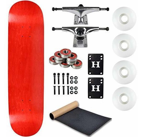 Moose Complete Skateboard Stained Red 7.75  Plata Blanco