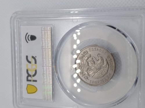 Antigua Moneda México 25c Año1964 Certificada Sin Circular