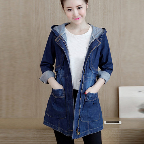 Chamarra F, Chaqueta, Vaqueros, Blusa Con Capucha Lon 7004 P