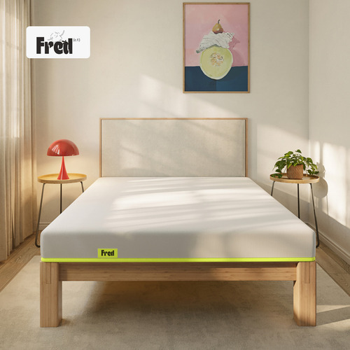 Colchón Matrimonial Fred De Espuma En Caja 14cm Alto, Firme Blanco