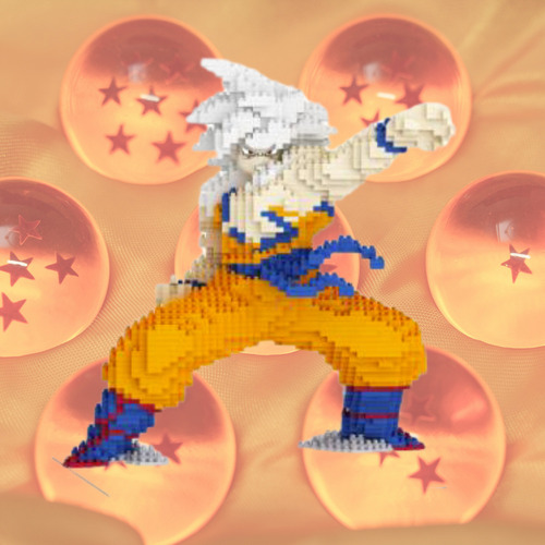 Goku Ultra Instinto Dragon Ball Z Figura 3d Bloques Armables