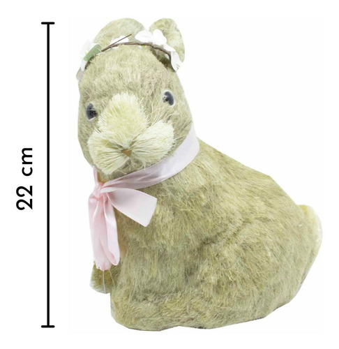 Coelhinho De Páscoa Em Palha Enfeite P/ Decoração - Presente