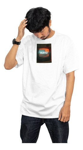 Playera De Hombre Estampado Frase Simple Manga Corta