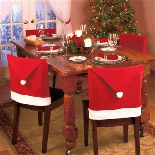 Funda Para Silla De Comedor, Diseño Navideño, 12 Piezas, Col