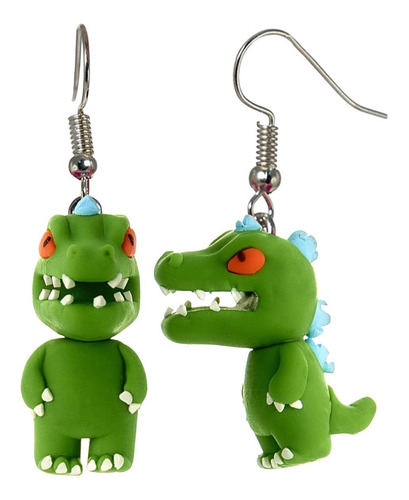 Aretes De Dinosaurio Verde