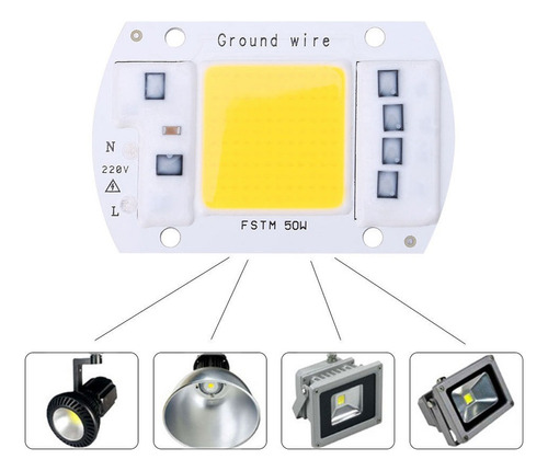 P Lámpara Led Cob Chip 20w 30w 50w Ac 220v Proyector
