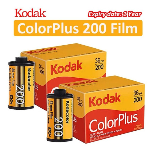 2 Rollos De Película Kodak Colorplus 200 De 35 Mm Para M35/m