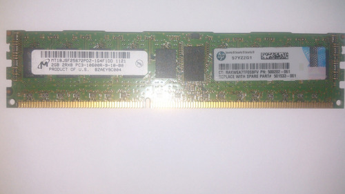 Imagem 3 de 4 de Memória 2gb P/servidor 2rx8 Pc3-10600r-9-10-bo