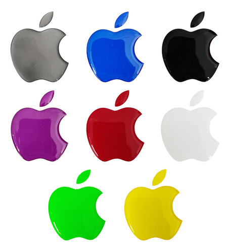 Emblema Manzana Apple Calcomania Universal Resina