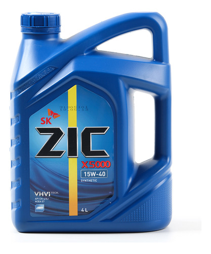 Aceite Para Motor Zic X5000 15w40 Sintetico Ch4/sj 4 Litros