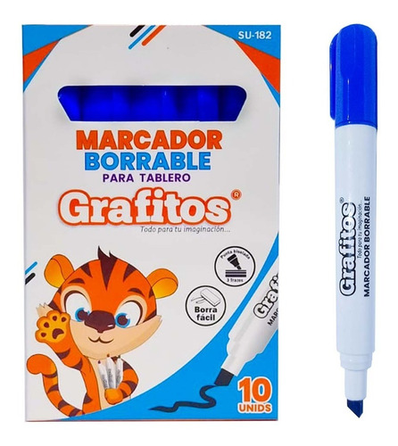 Marcador Borrable Grafitos X10 Unds