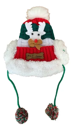 Gorro Navideño De Lana Térmico Con Luz Led Para Niños