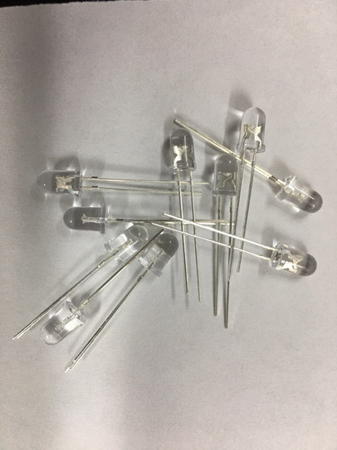 100 X Led 5 Mm Branco Alto Brilho 14.000 Mcd