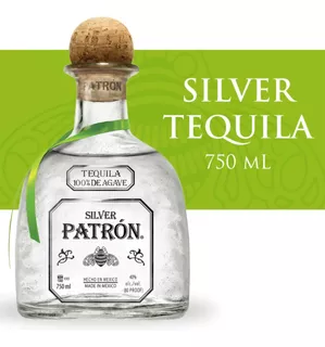 Tequila Patron Silver 750ml Na Caixa Envio Em 24hrs