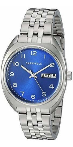 Caravelle 43c120 Reloj De Pulsera Para Hombre, Tono Plateado