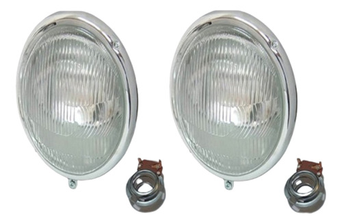 Farol Vw Fusca Olho De Boi 63/72 Kombi Antiga C/soquete Par