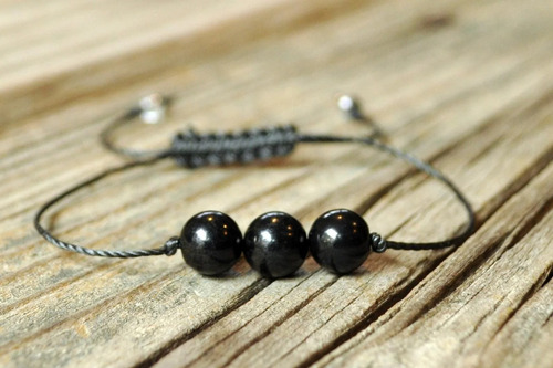 Pulsera De Piedra Shungite Ajustable - Pulsera Shungita