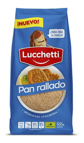 Pan Rallado Luchetti 500g Milanesas Crocantes