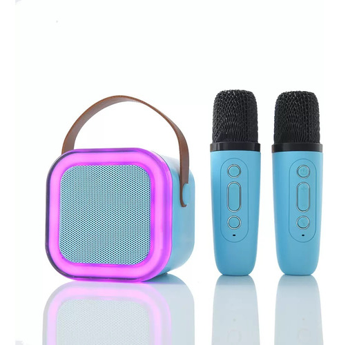 Altavoz Portátil Karaoke Con Luces Coloridas Y Micrófono