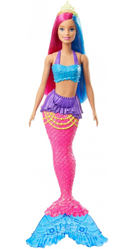 Muñeca Sirena Barbie Dreamtopia De 12'' Con Pelo Rosa Y