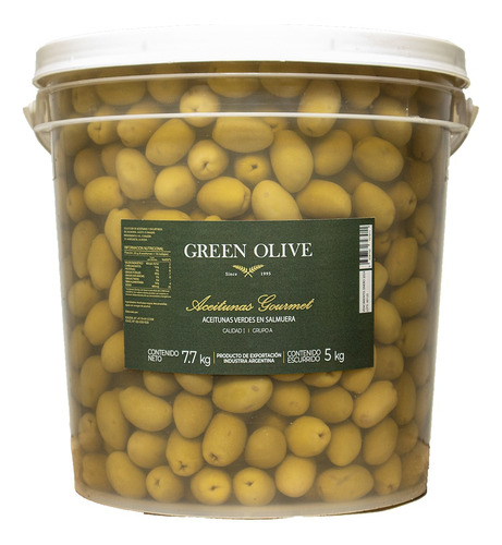 Aceitunas Verdes Green Olive N° 0 X 5 Kg. Esc. Balde