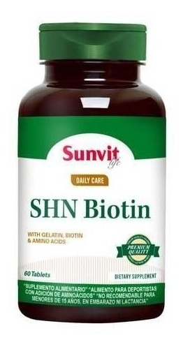 Shn Biotina Sunvit 60 Tabletas Orig. Us