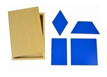 Imagen 1 de 1 de Triángulo Azul De Madera Montessori Psicomotricidad 12 Pieza